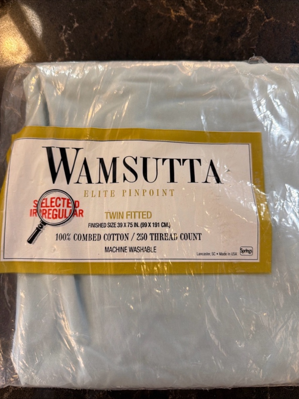 Wanda Elite Pinpoint Twin Fitted Combed Cotton 250 Thread Count - Picture 2 of 4